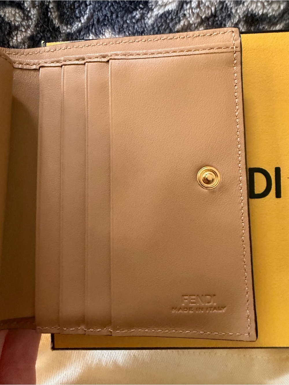 FENDI Pink Leather Mini Wallet with Gold Hardware - Picture 4 of 8